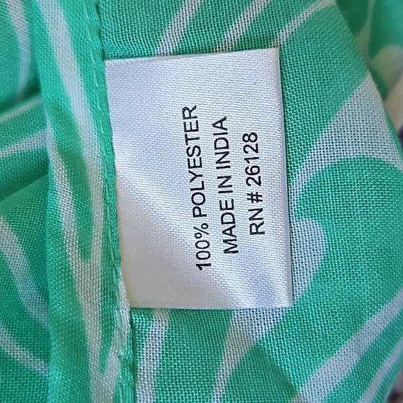 Lindsay Phillips green whispy print swim cover up-S/M - Picture 8 of 10